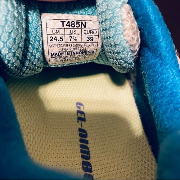 Excellent Asics GEL Nimbus 16 grey blue lime womens running shoes 7.5 Medium - Picture 12 of 13